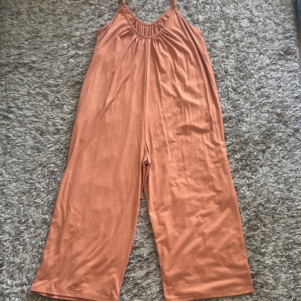 SHEIN Rust Sleeveless Jumpsuit size L - Picture 1 of 6